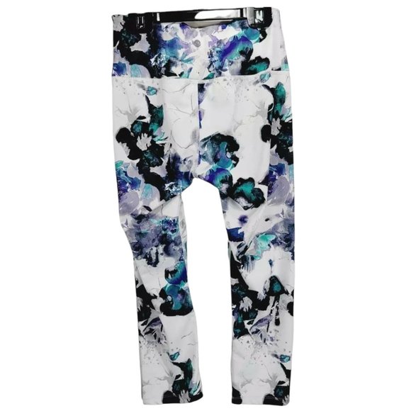 CLEARANCE!    Apana Womens Floral Capri Leggings Small S - Picture 2 of 7